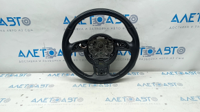 Naked steering wheel Audi A6 C7 12-18 leather black under petals