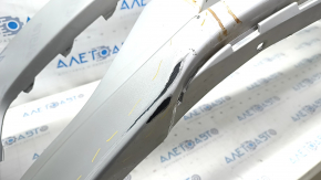 Front bumper bare Hyundai Sonata 15-17 SE usa silver, scratches, worn, dented mount
