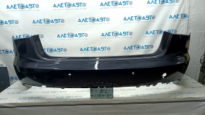 Bare rear bumper Audi A6 C7 12-15 pre-rest, for parking sensors, black, pressed, broken fastener
