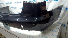 Bare rear bumper Audi A6 C7 12-15 pre-rest, for parking sensors, black, pressed, broken fastener