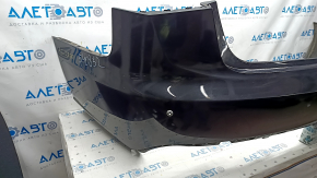Bare rear bumper Audi A6 C7 12-15 pre-rest, for parking sensors, black, pressed, broken fastener