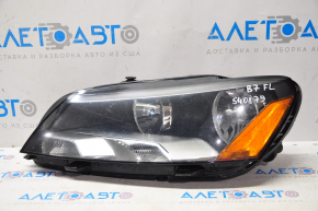 Headlight front left VW Passat b7 12-15 USA bare halogen, for polishing