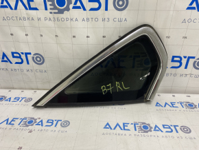 Window blind glass rear left VW Passat b7 12-15 USA chrome, scratches on chrome