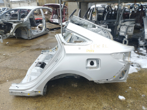 Quarter wing rear left Hyundai Sonata 15-19 silver on the body, pokes