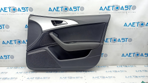 Door trim card front right Audi A6 C7 12-18 leather black, BOSE, break crepe