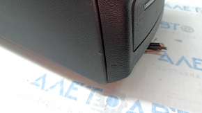 Central console armrest and cup holders Audi A6 C7 12-18 black, with gray insert, tear