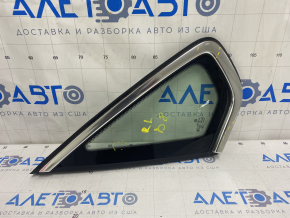 Window blind glass rear left VW Passat b8 16-19 USA chrome, scratches on chrome, scratch on glass