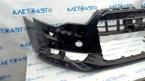 Bare front bumper Audi A6 C7 12-15 pre-rest, for parking sensors, black, painted, pressed, scratches, crack in mount