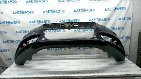 Bare front bumper Audi A6 C7 12-15 pre-rest, for parking sensors, black, painted, pressed, scratches, crack in mount
