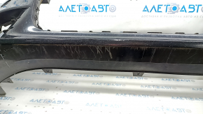 Bare front bumper Audi A6 C7 12-15 pre-rest, for parking sensors, black, painted, pressed, scratches, crack in mount
