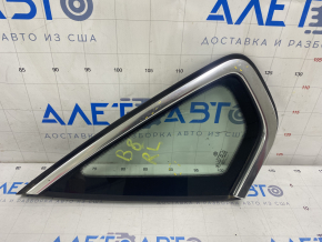 Window blind glass rear left VW Passat b8 16-19 USA chrome, scratches on chrome, scratch on glass
