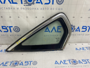 Window blind glass rear left VW Passat b8 16-19 USA chrome, scratches on chrome, scratch on glass