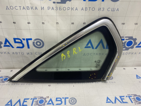 Window blind glass rear left VW Passat b8 16-19 USA chrome, scratches on chrome, scratch on glass