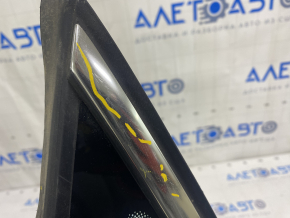 Window blind glass rear left VW Passat b8 16-19 USA chrome, scratches on chrome, tear of seal