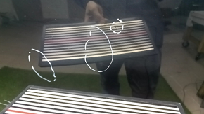 Bare hood Audi A6 C7 12-18 aluminum, black LZ9Y, painted, 0.2, bumps, dented