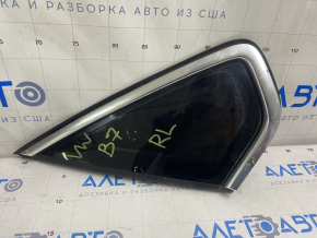 Window blind glass rear left VW Passat b7 12-15 USA chrome, scratches on chrome, scratches on glass