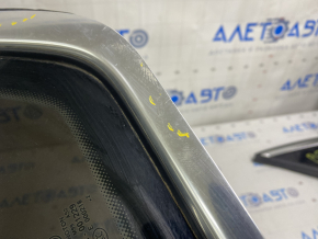 Window blind glass rear left VW Passat b7 12-15 USA chrome, scratches on chrome, scratches on glass