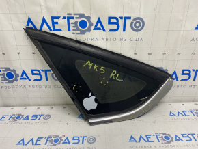 Window blind glass rear left Ford Fusion mk5 13-20 one chrome, scratches on chrome, scratch on glass