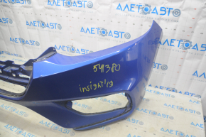 Front bumper bare Honda Insight 19-22 blue B-593M torn scratches dents crack