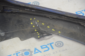 Front bumper bare Honda Insight 19-22 blue B-593M torn scratches dents crack