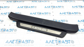 Front right door sill trim Lexus RX350 RX450h 10-15 black, with chrome trim, worn, bumps on chrome