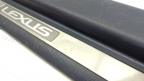 Front right door sill trim Lexus RX350 RX450h 10-15 black, with chrome trim, worn, bumps on chrome