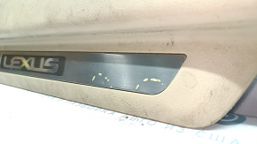 Door sill trim front left Lexus RX350 RX450h 10-15 beige, with chrome trim, bumps on chrome, worn