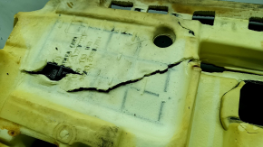 Floor covering front left Audi Q7 16- black, needs cleaning, tear, broken foam