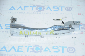 Door handle outer front right Nissan Altima 13-18 keyless, chrome, chip torn off