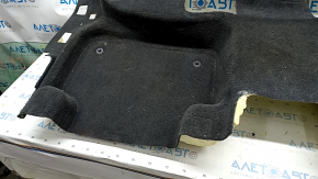 Rear floor covering Audi Q7 16- black, for dry cleaning, tear in the fastener