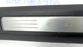 Door sill trim front right inner Volvo XC90 16-22 with backlight, black, scratches