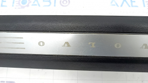 Door sill trim front right inner Volvo XC90 16-22 with backlight, black, scratches