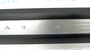 Door sill trim front right inner Volvo XC90 16-22 with backlight, black, scratches