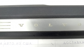 Door sill trim front left inner Volvo XC90 16-22 with backlight, black, scratches