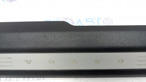 Door sill trim front left inner Volvo XC90 16-22 with backlight, black, scratches