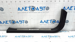 Outer front left door sill trim Lexus RX300 RX330 RX350 RX400h 04-09 black, with chrome trim, bumps on chrome, scuffed