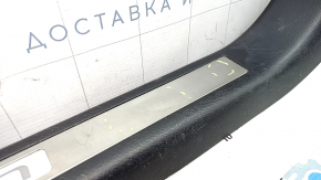 Outer front left door sill trim Lexus RX300 RX330 RX350 RX400h 04-09 black, with chrome trim, bumps on chrome, scuffed