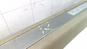 Door sill trim with illumination front right Lexus RX300 RX330 RX350 RX400h 04-09 beige, with chrome trim, bumps on chrome, scratches