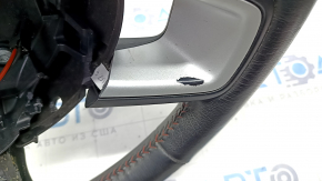 Naked steering wheel Jeep Renegade 15 - black leather, red stitching, worn