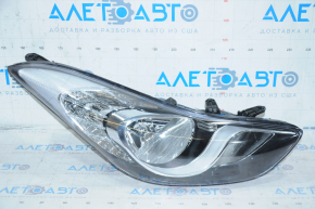 Headlight front right bare Hyundai Elantra UD 11-13 prerest, white reflector,