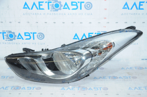 Headlight front left bare Hyundai Elantra UD 11-13 prerest, white reflector