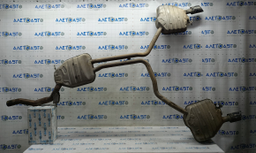 Exhaust line middle section with barrels Audi A6 C7 12-15 2.0T AWD