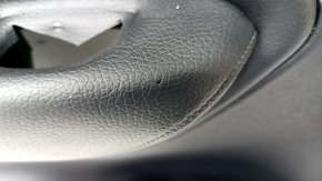 Door trim card rear left Volvo XC90 16-22 leather black, wood insert, without curtain, scratches, tears