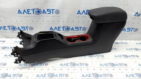 Console center armrest and cup holders Jeep Renegade 15- black, leather black, Trailhawk, scratches