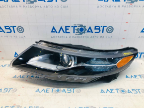 Headlight front left naked Chevrolet Volt 11-15 broken fastening, broken latch, for polishing