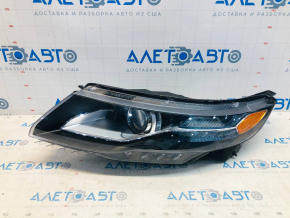 Headlight front left naked Chevrolet Volt 11-15 cracked housing, no fragment