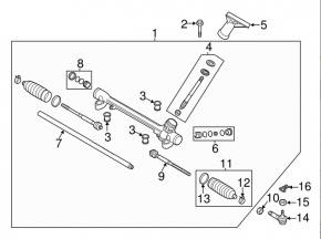 Steering rod right Mazda 3 14-18 BM