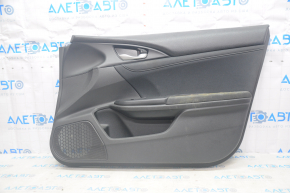 Door trim card front right Honda Insight 19-22 black, armrest and overlay cloth, scratches on overlay for dry cleaning