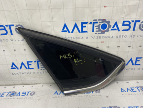 Window blind glass rear left Ford Fusion mk5 13-20 one chrome, scratches on chrome, scratch on glass