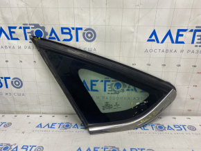 Window blind glass rear left Ford Fusion mk5 13-20 one chrome, scratches on chrome, scratch on glass